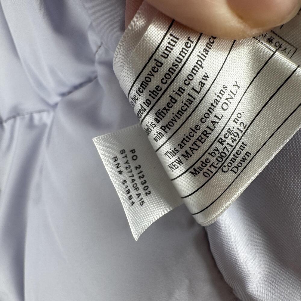 Patagonia Bivy Jacket Womens Large Purple Down Puffer Snap Front Western Yoke - Picture 4 of 14